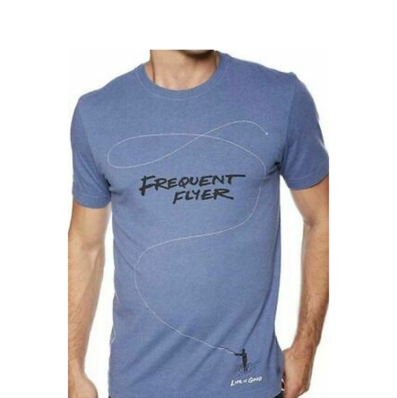 NWT Life is Good Frequent Flyer Crusher Tee Fly Fishing Outdoor T-Shirt - Picture 3 of 4